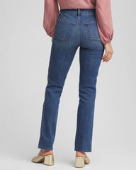 Chico's Discount - Lace Embroidered Pull-On Straight Jeans