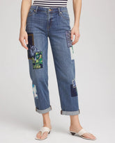 Chico's For Sale - Boyfriend Patchwork Cropped Jeans