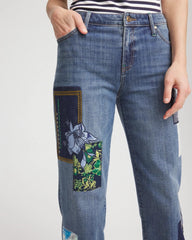 Chico's For Sale - Boyfriend Patchwork Cropped Jeans