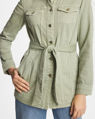 Chico's Outlet - Elongated Belted Denim Jacket