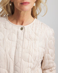 Chico's Online - Quilted Faux Fur Collar Jacket