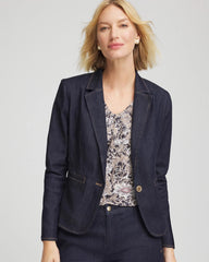 Chico's On Sale - Denim Peplum Blazer