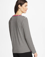Chico's For Sale - Zenergy® Striped Jacquard Contrast Pullover Top