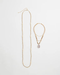 Chico's Discount - Convertible Agate Pendant Necklace