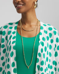 Chico's On Sale - Long Goldtone Seed Bead Necklace
