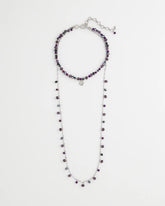 Chico's Discount - Convertible Purple Long Short Necklace