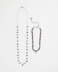 Chico's Discount - Convertible Purple Long Short Necklace