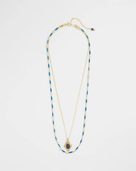 Chico's US - Double-Strand Sodalite Pendant Necklace