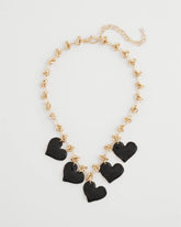 Chico's / Black Heart Drop Off Necklace
