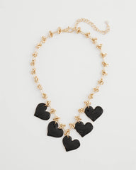 Chico's / Black Heart Drop Off Necklace