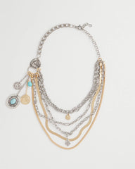 Chico's Outlet - Equestrian Mixed-Metal Multistrand Necklace