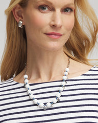Chico's / Convertible White Stone Necklace