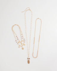 Chico's On Sale - Convertible Pink & Gold Beaded Necklace