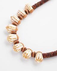 Chico's Sale - Shell & Wood Bib Necklace