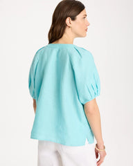 Chico's Outlet - Linen Trapunto Popover Top