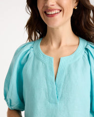 Chico's Outlet - Linen Trapunto Popover Top