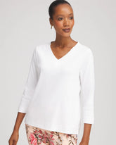 Chico's Online - Short Pima 3/4 Sleeve Tee