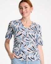 Chico's Sale - Printed Pima Elbow-Sleeve Tee