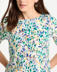 Chico's Outlet - Leafy Swamp Pima Elbow Sleeve Tee