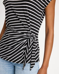 Chico's On Sale - Striped Tie-Front Tee
