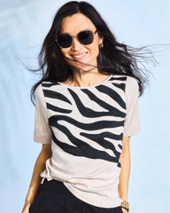 Chico's Online - Zebra Pima Elbow Sleeve Tee