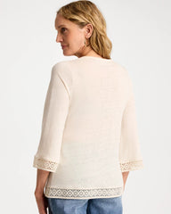 Chico's Sale - Linen Crochet Lace Tee