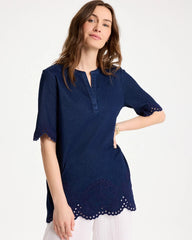 Chico's On Sale - Embroidered Cotton-Blend Tunic