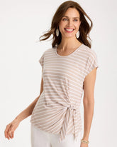 Chico's Online - Striped Tie-Front Tee