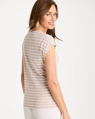 Chico's Online - Striped Tie-Front Tee