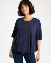 Chico's On Sale - Caviar Beaded Cotton Tee