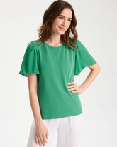 Chico's / Gauze Sleeve Soft-Stretch Tee