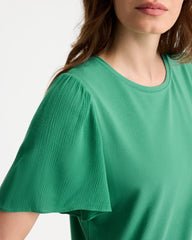 Chico's / Gauze Sleeve Soft-Stretch Tee
