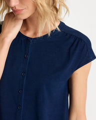 Chico's On Sale - Refined Denim Button Tee
