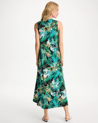 Chico's / Palm Printed Knit Maxi Dress