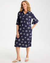 Chico's Discount - Printed Ponte Flounce Sleeve Dress