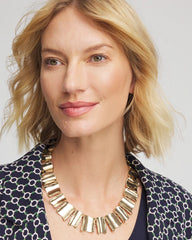 Chico's US - Gold Wave Collar Necklace