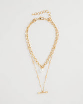 Chico's Outlet - Toggle Bar Pearl Pendant Necklace