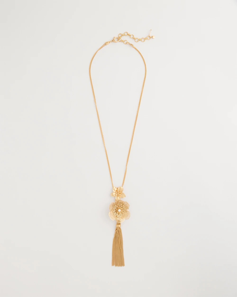 Chico's US - Filigree Flower Tassel Necklace