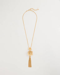Chico's US - Filigree Flower Tassel Necklace