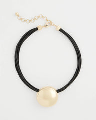 Chico's On Sale - Gold Pendant Cord Necklace