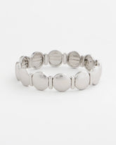 Chico's Sale - Silver Textured Circle Stretch Bracelet