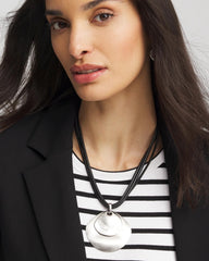 Chico's US - Silver Pendant On Cord