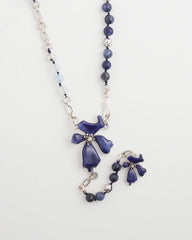 Chico's / Blue Flower Long Y-Necklace