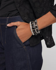 Chico's For Sale - Black Barrel Bead Stretch Bracelet