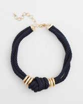 Chico's For Sale - Navy Knot Rope Necklace