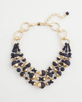 Chico's Online - Gold & Navy Bead Necklace