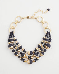 Chico's Online - Gold & Navy Bead Necklace