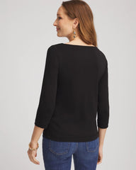 Chico's On Sale - Pima Cotton 3/4 Sleeve Tee