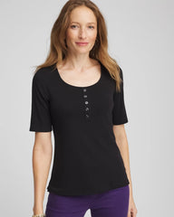 Chico's For Sale - Pima Cotton Henley Tee