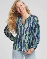 Chico's For Sale - Ocean Plume Crinkle Top